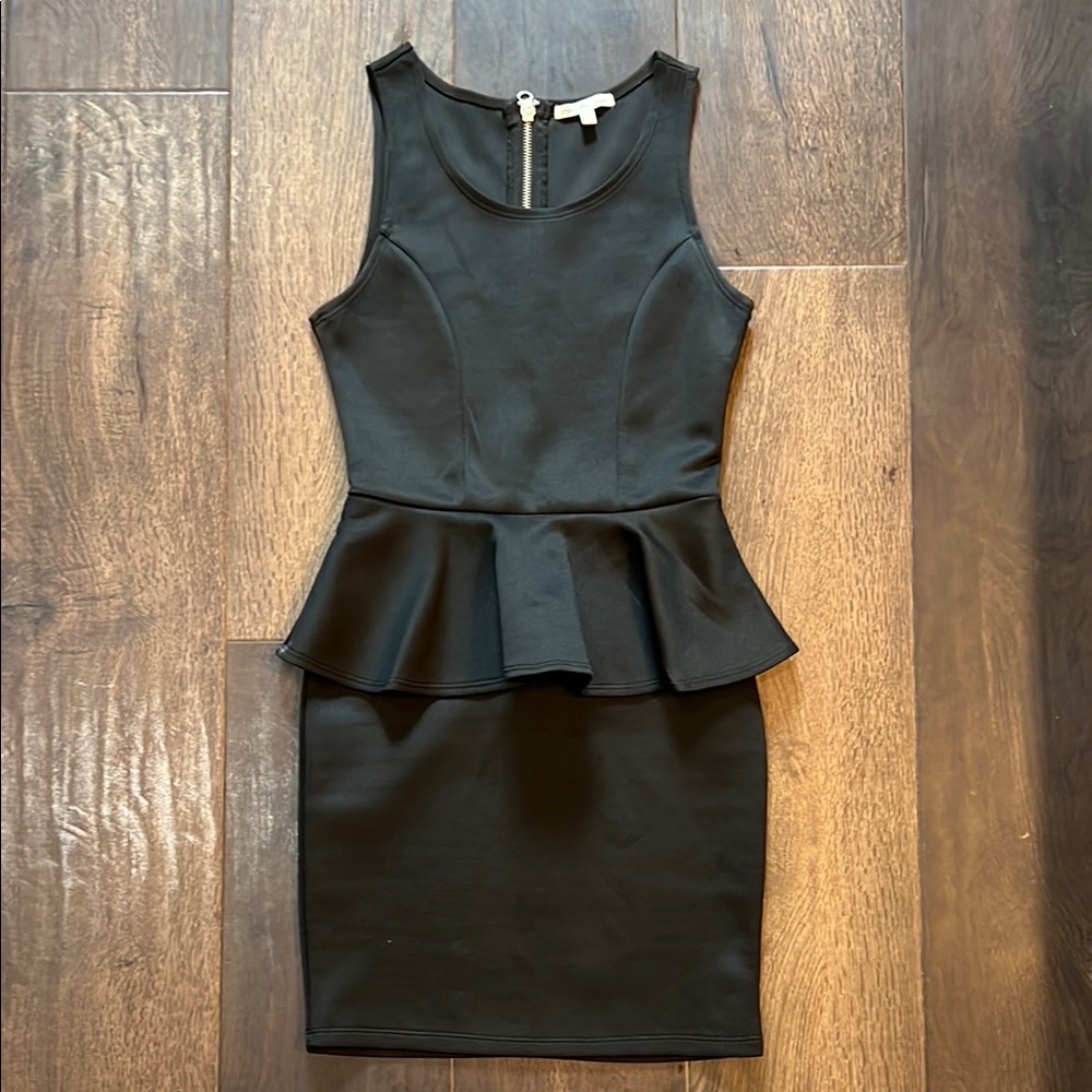 Elegant Black Peplum Dress